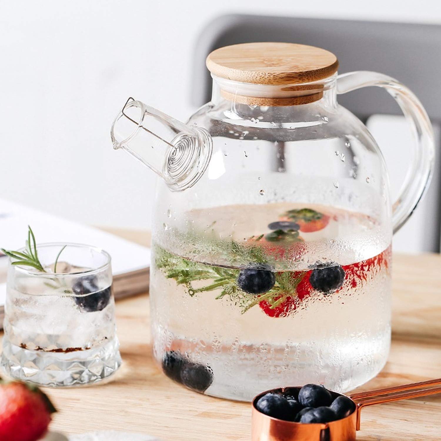 Have Fun Waterkoker Theepot 1300 ML Borosilicaatglas Waterkoker Met Rvs Zeef Deksel Thee Ei Voor Hot Of Iced Housewares Theepot Theekop