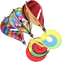 Vista 2 de STOBOK Globo caliente de viento, 3 piezas, molinete de arcoíris, rústico, globo de aire caliente, globo de aire caliente, globo de aire caliente