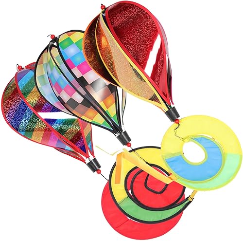 Miniatura 2 de STOBOK Molinos de viento de globo de aire caliente, 3 piezas, molinos de viento de arco iris, molinos de viento, molinillos de arco iris, decoración