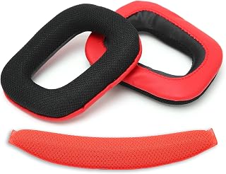Earpads Headband Cushion Set, Detachable Ergonomic Premium Sponge PU Elastic Earpads Cushion Install Easily Bass Performance Enhance Cushion Set