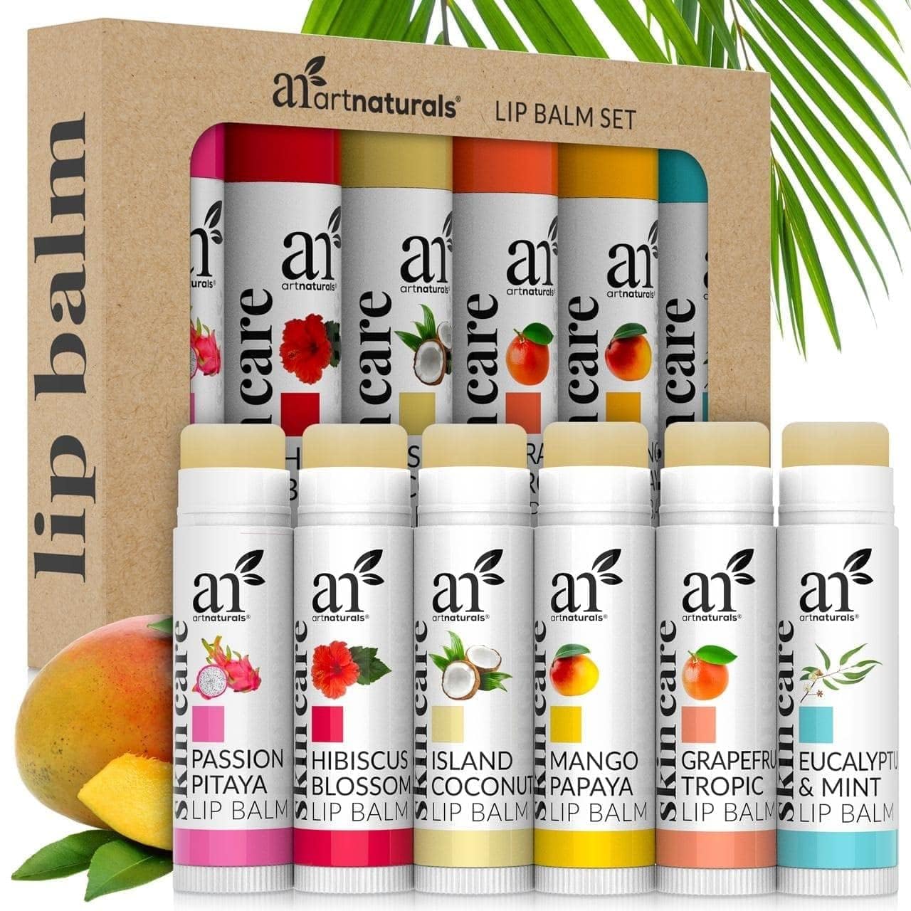 Buy artnaturals Natural Lip Balm Beeswax (6 x .15 Oz / 4.25g) Gift