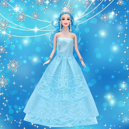 Miniatura 10 de ONEST 5 juegos de muñecas de moda de 12 pulgadas incluyen 5 muñecas de moda para niñas, 5 piezas de ropa de muñeca hecha a mano, 5 pares de zapatos