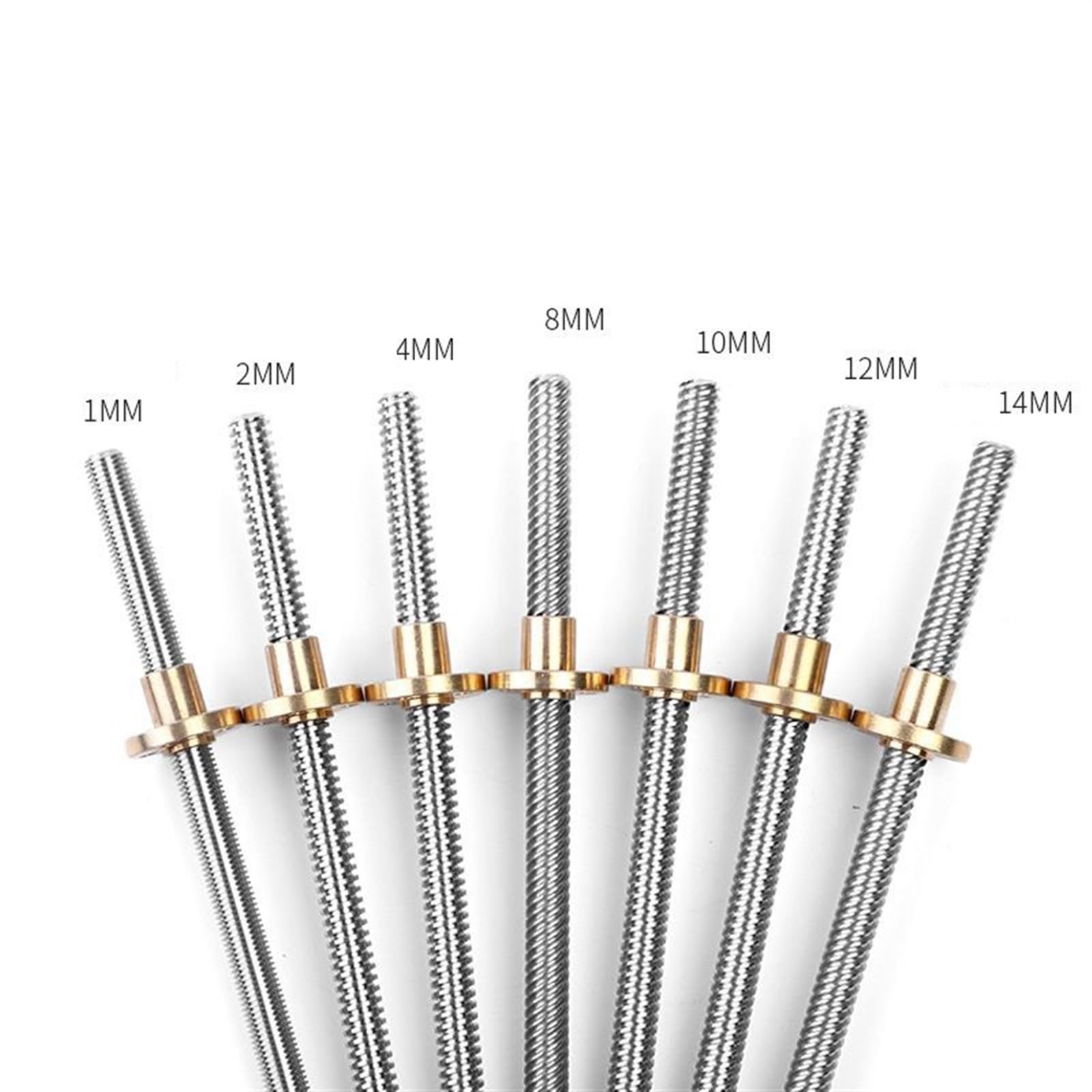 Stap Trapeziumschroef Tr8x2 Helling 2 mm 2 mm 4 mm 8 mm 10 mm Lood