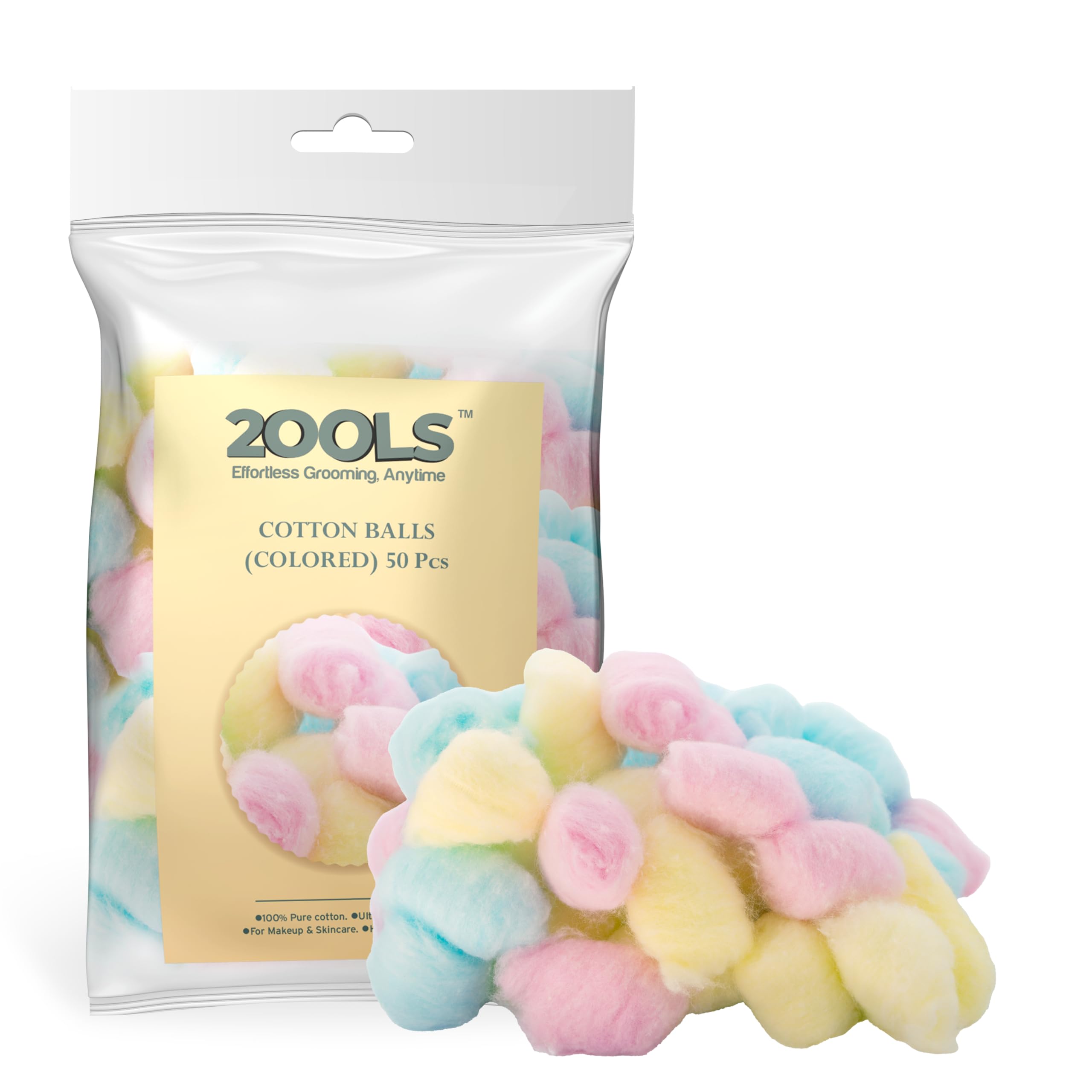 Cotton Balls for Soft & Absorbent for Makeup, Nail Polish Removal, Skincare, Baby Care, First Aid, 100% Pure Soft Premium Cotton Balls - 50 pcs (TSCB8601)-image-16