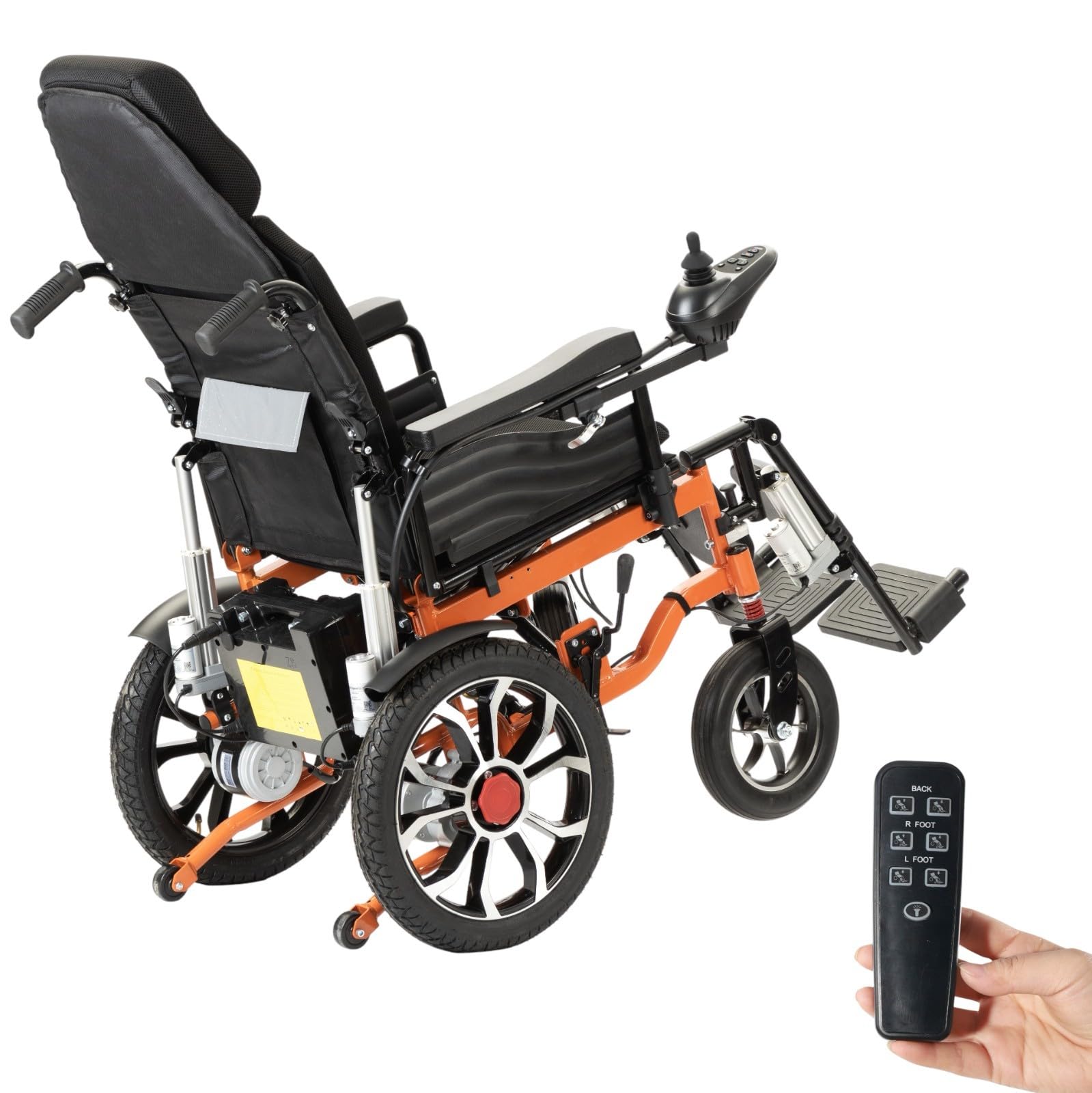 Silla de ruedas eléctrica plegable ligera Respaldo y piernas ajustables, J35