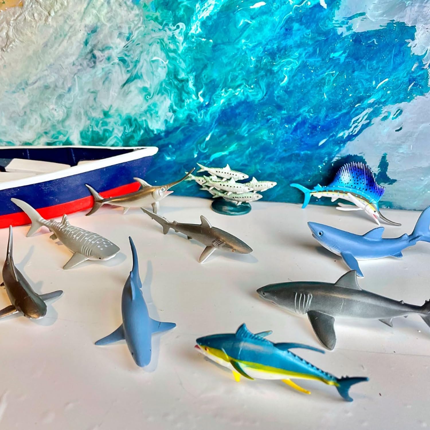 Safari Ltd. Pelagic Fish TOOB - 10 Figurines of Sharks, Fish and Whales - Educational Toy Set for Boys, Girls and Kids Ages 3+ - Image 7