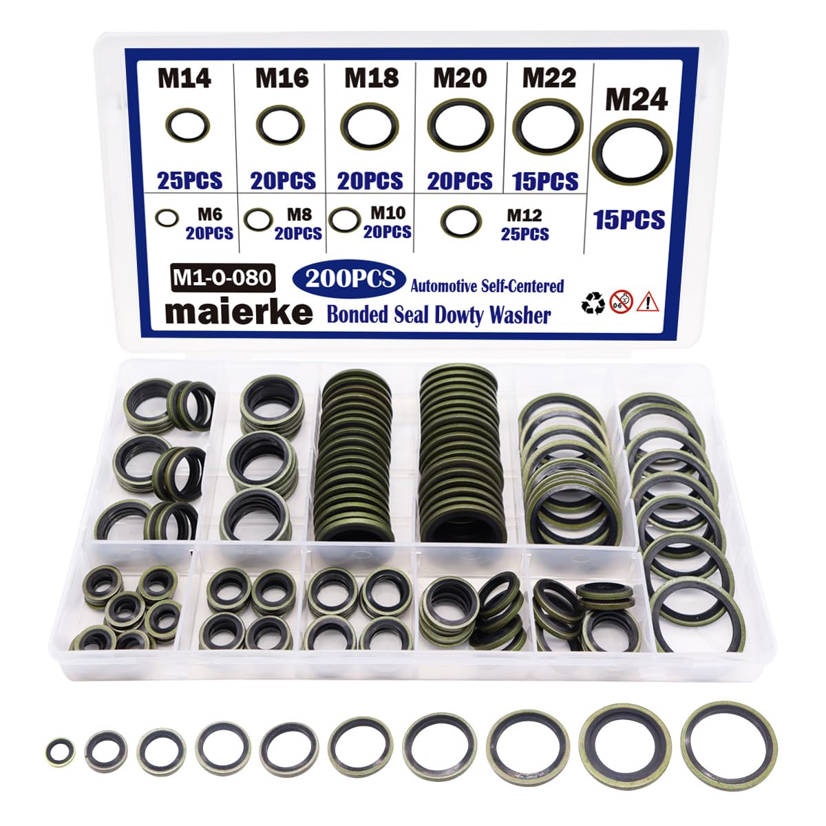 135pce KIT GUARNIZIONE/LAVATRICE INCOLLATA DOWTY METRICA - Foto 11