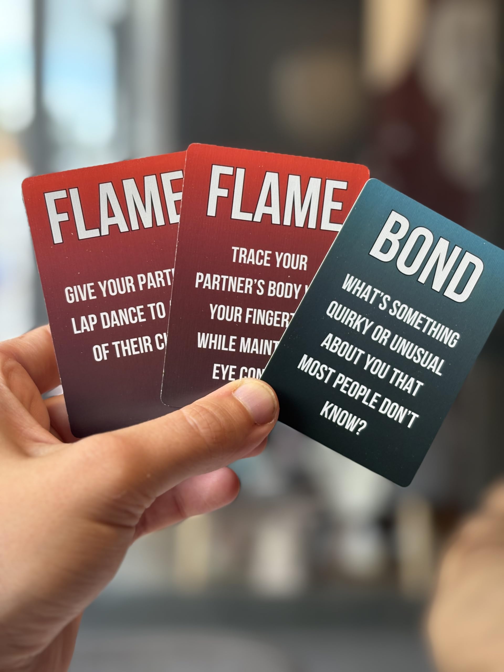 JB UK Flame and Bond, Couples Card Game, Spicy Dares & Questions Card Game for Couples, Romantic Fun for Date Night Boyfriend - Image 4