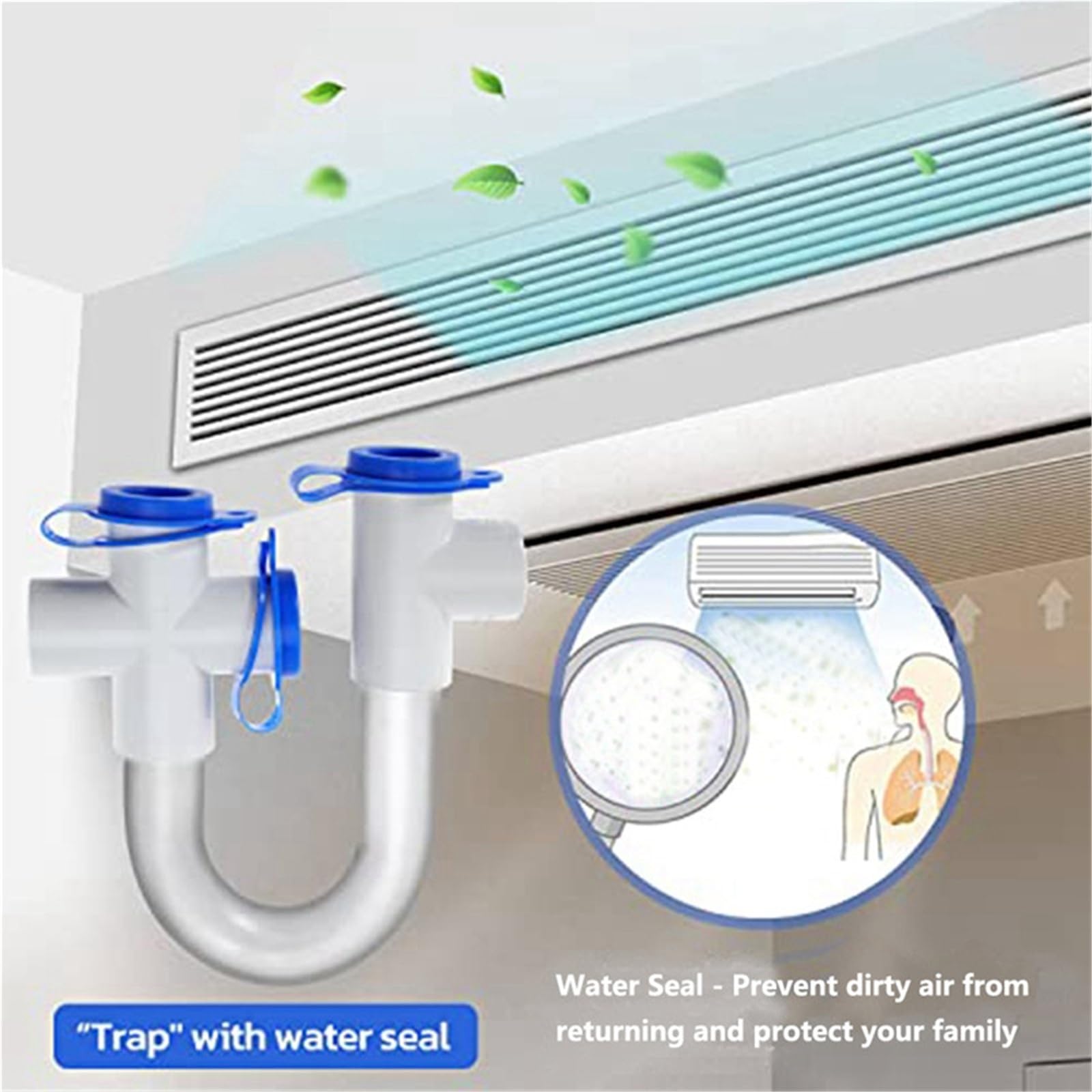 Sifón U Transparente Juego de condensado con trampa en U PVC transparente | 3 4 pulgadas Estándar 16 pulgadas Limpieza HVAC AC