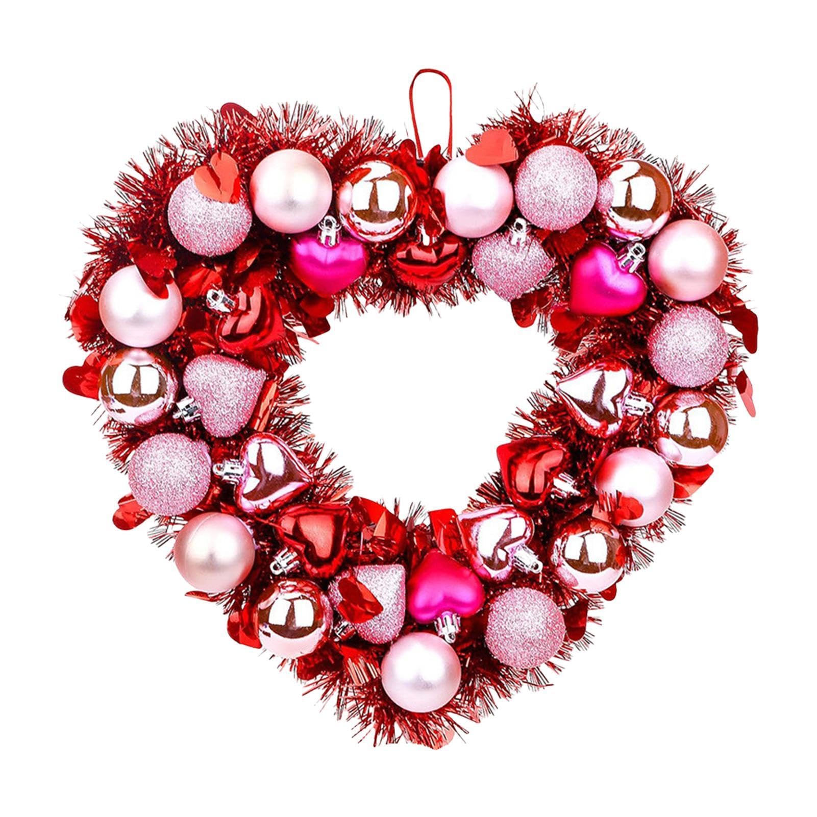 Amazon.co.jp: ハート リース - ピンク ボール ラブ リース |玄関ドア