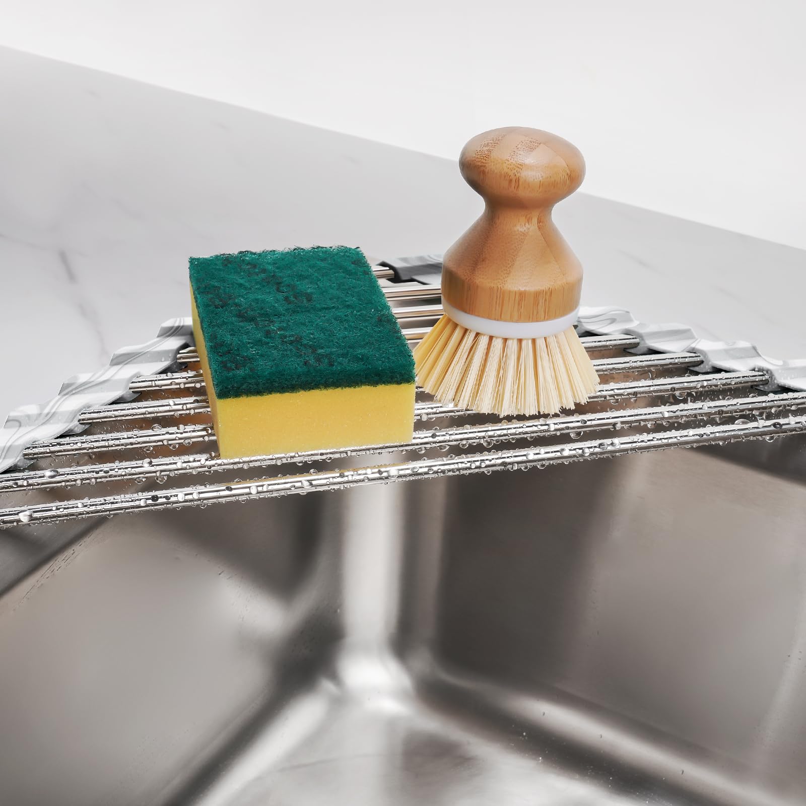 Tomorotec Égouttoir à Vaisselle Enroulable En Acier