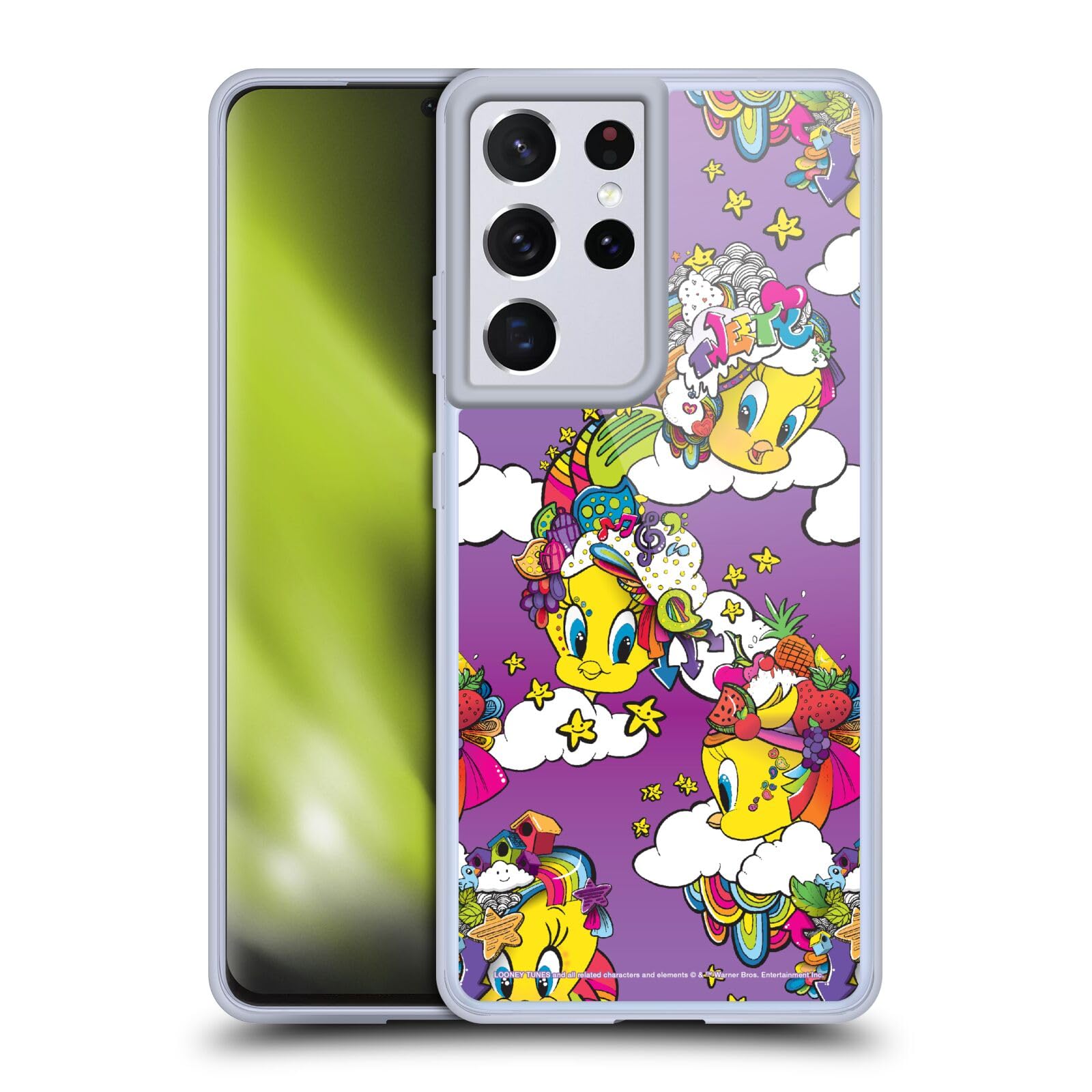 Carcasa silicona Samsung S21 Ultra Tweety morada 7