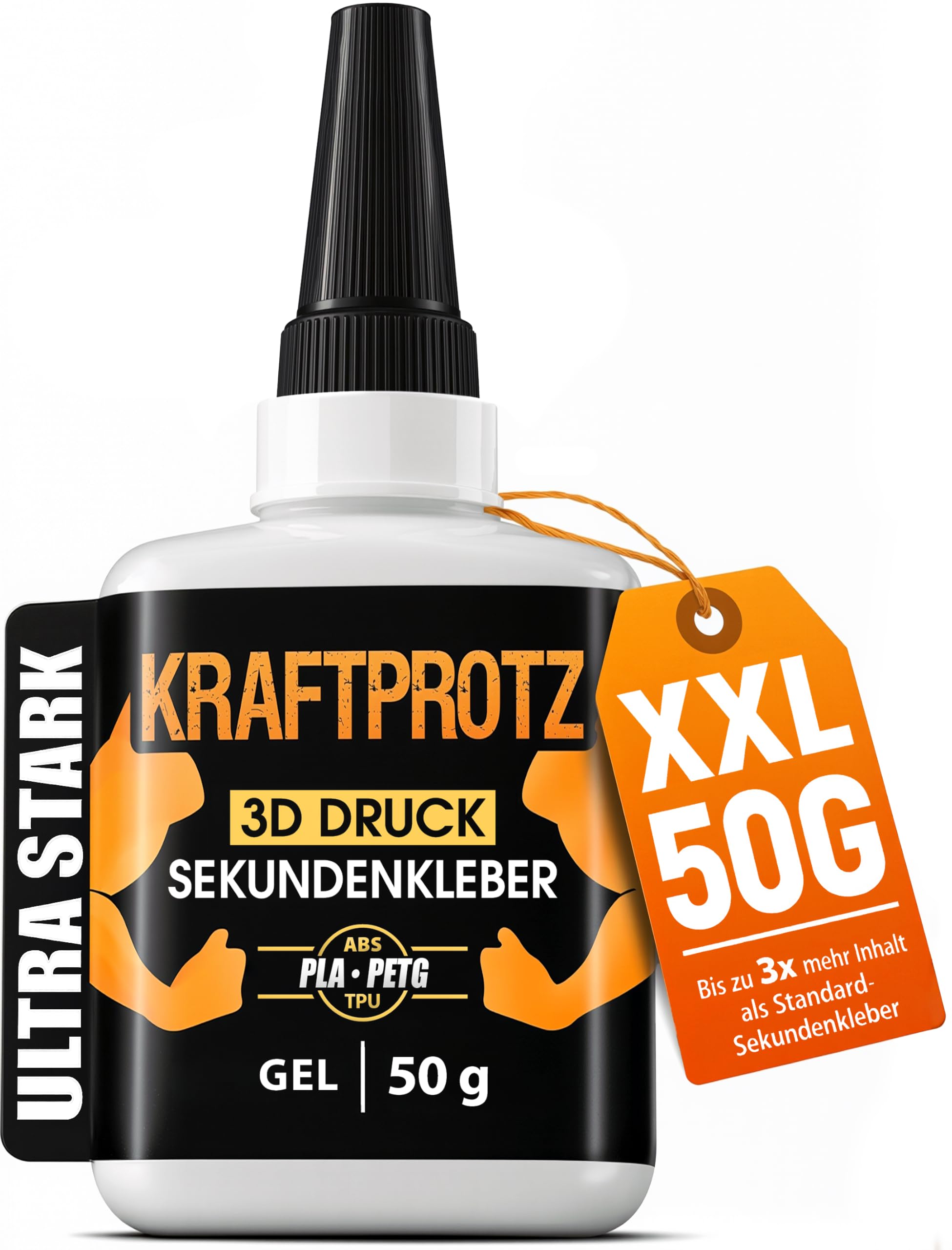 Sekundenkleber 3D Druck Gel 50 g - PLA Filament Kleber ABS PETG TPU ASA