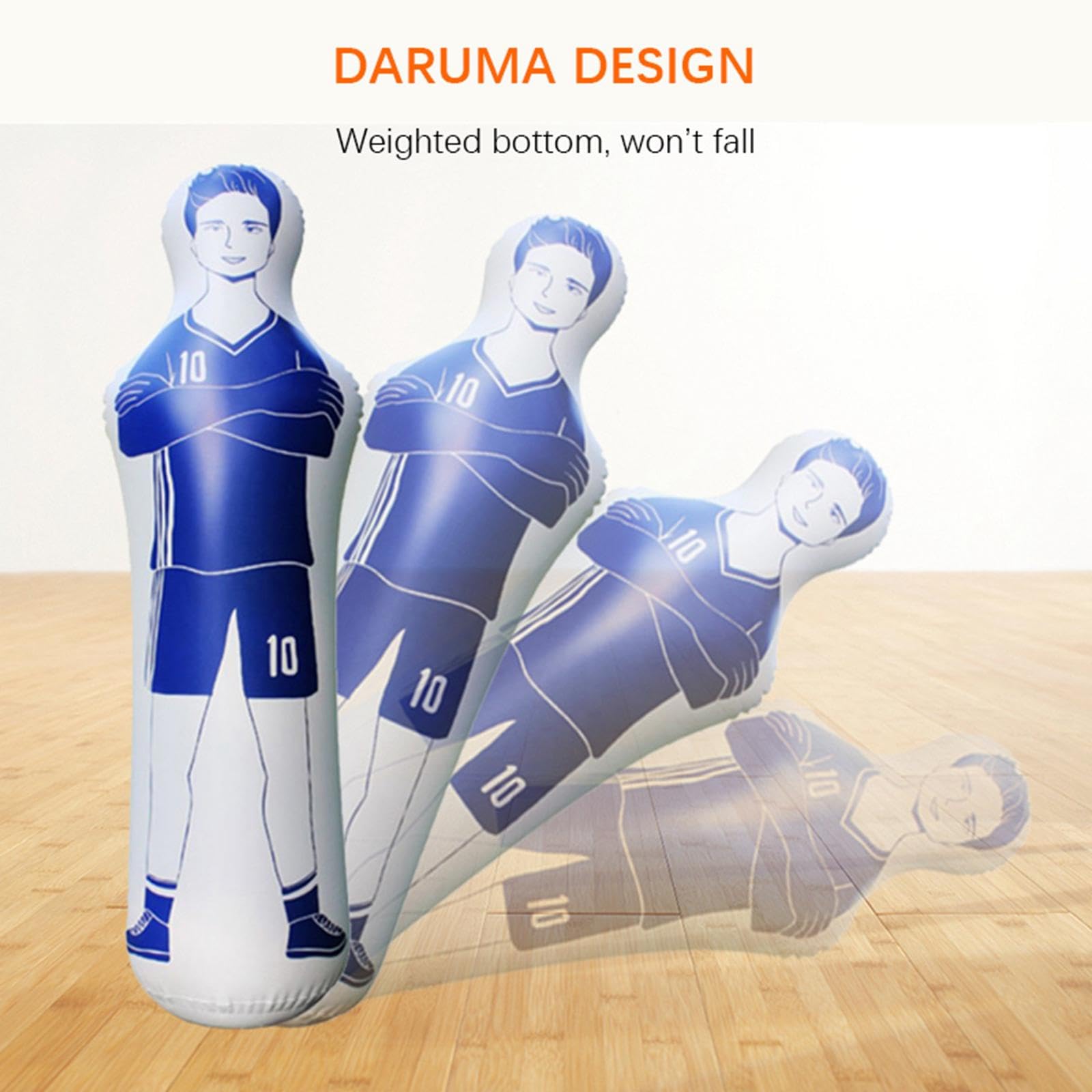 Multifunktions Aufblasbarer Schnuller Schnuller Tackling Dummies Trainingsgeräte Blau 160cm