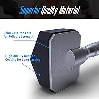 Vista 4 de Balelinko Rubber Grip Encased Dumbbell Cast Iron Weight with Anti-Slip Handle Dumbbell -Strength Training Equipment - Home Gym Accessories - Full