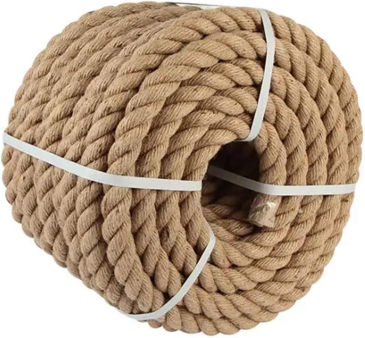 1-14mm Natural Hemp Rope DIY Handmade Craft Home Decoration Rope Retro Jute Rope Gift Packaging Bag(14mm x 5M)