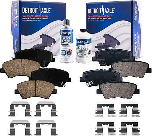 Miniatura 139 de Detroit Axle - Pastillas de Freno Delantero para Chevrolet Captiva Sport Equinox Pontiac Torrent Saturn Vue Suzuki XL-7, Pastillas de Freno Cerámica