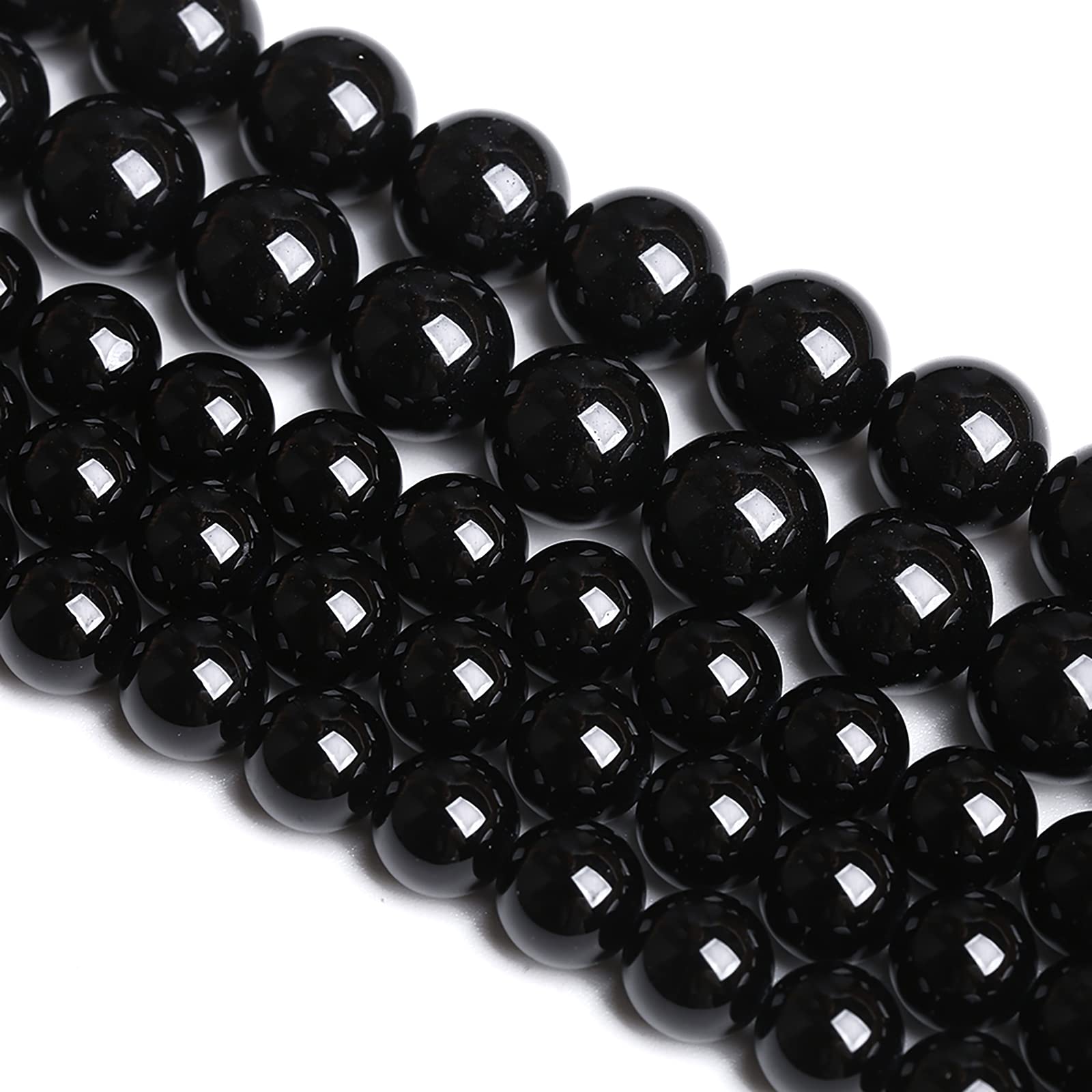 12mm 32PCS Natural Black Onyx Agate Round Loose Spacer Beads for Jewelry Making DIY Craft Bracelet 1 Strand 15" โ image 1