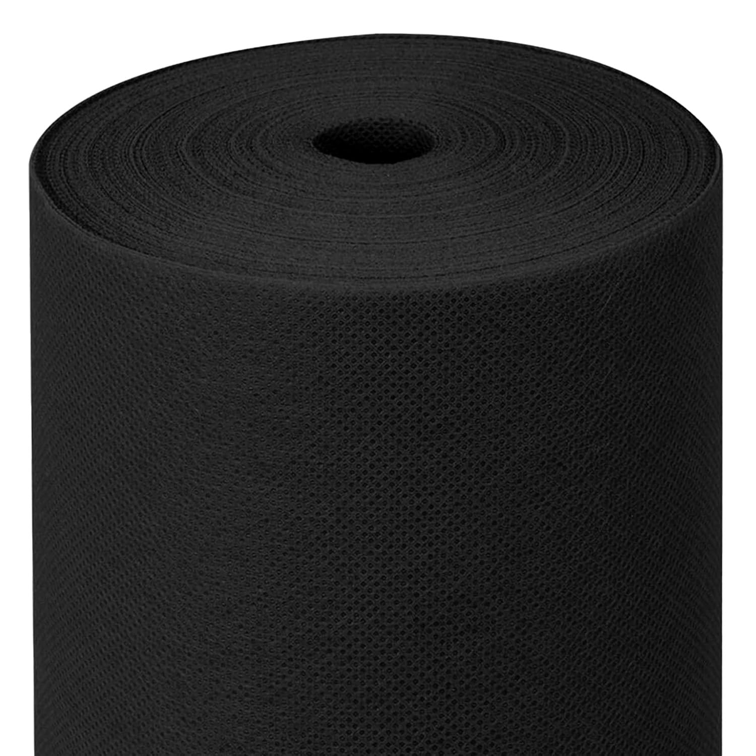 MAXI PRODUCTS - Rotolo di tovaglia TNT pretagliato a 1,20 m - 1,2 x 48 m - Nero - Tessuto non tessuto Spunbond (TNT) - Monouso con effetto tessuto - Resistente ai liquidi - Catering - Impermeabile