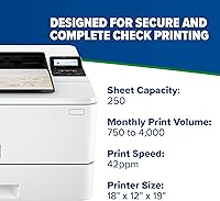 Vista 3 de Troy Impresora MICR 4001DN, impresión de cheques, capacidad de 250 hojas, 1 bandeja, 3 bandejas máximas, hasta 42 ppm