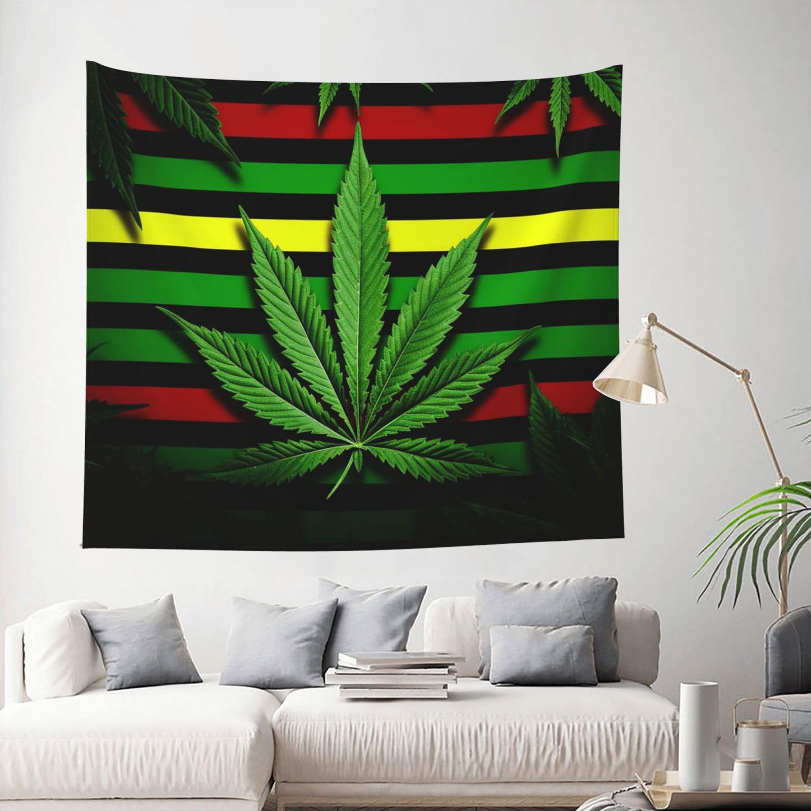 QLDETUPWLX Tapestry 153 X 130 CM Inches Wall Hanging for Living Room Weed striped Tapestrys Home Decor Soft Aesthetic Tapestries Hanging Decor Blanket Wall Tapestry for Bedroom Dorm Indoor Outdoor