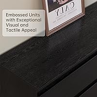 Vista 6 de Cómoda de madera negra, cómoda de 6 cajones para almacenamiento de ropa para dormitorio, cómoda moderna con cajones anchos, cajones anchos de madera