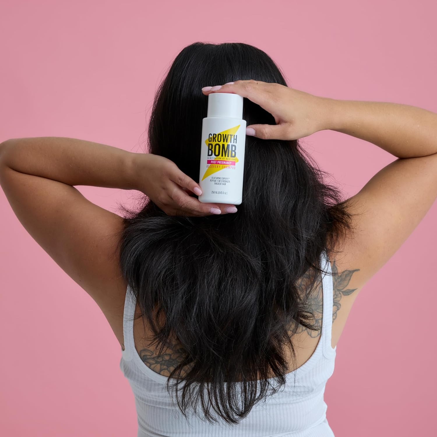 GROWTH BOMB Post Pregnancy Recovery Shampoo - Moisturizing Hair Growth Shampoo for Thinning Hair for Women, Routine Thickening Hair Wash w/Biotin for Thick, Full Hair & Help Women's Hair Loss - 250mL