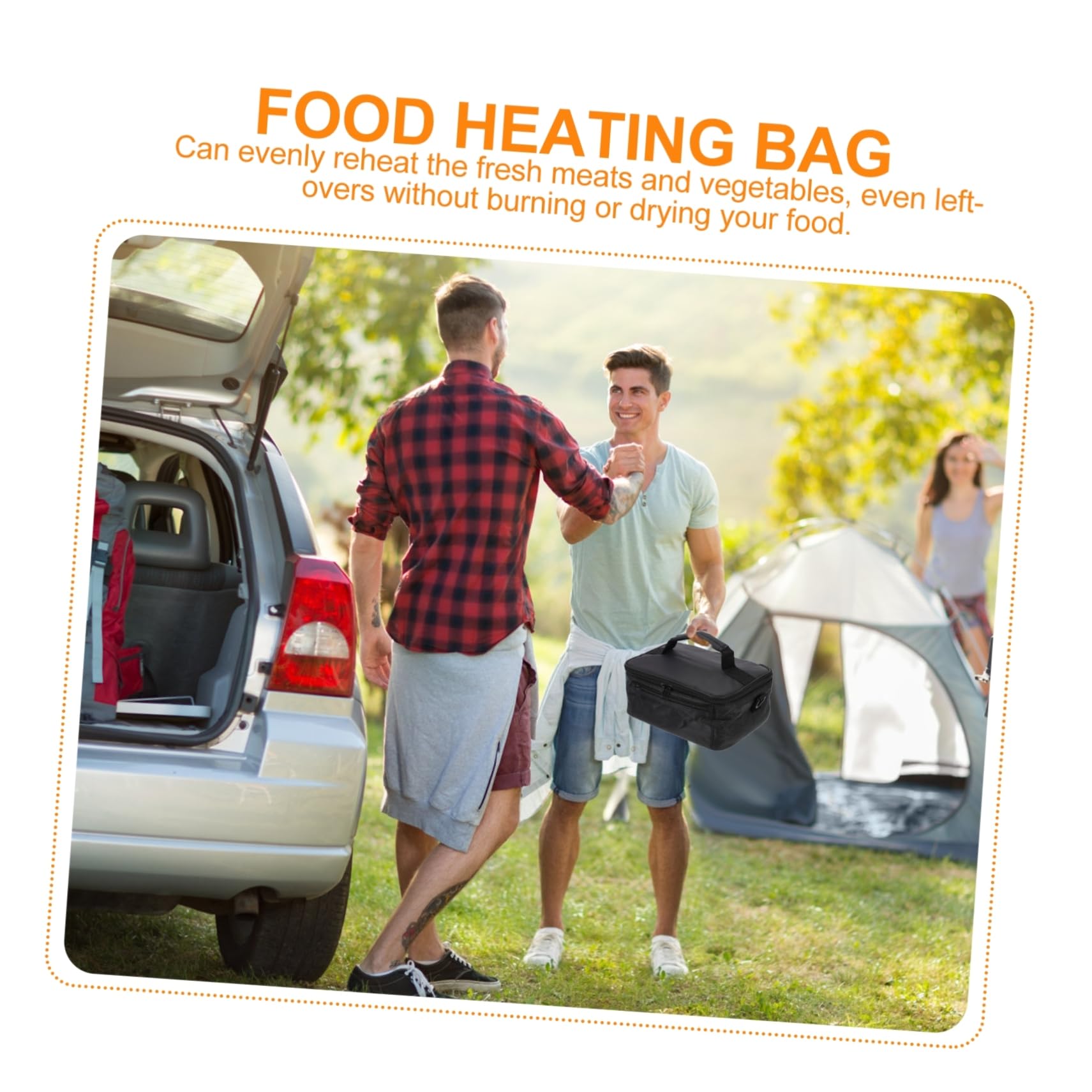 BESTYASH Bolsa Térmica Portátil para Almuerzo Material Oxford y Abs Calefacción 12v y Mantener Alimentos Calientes para Coche Adecuado para Oficina