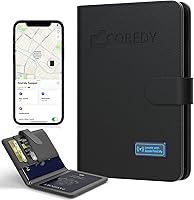 Vista 1 de Coredy Soporte para pasaporte con rastreador Bluetooth, funciona con Apple Find My (solo iOS), cubierta de pasaporte localizada, indicador de sonido