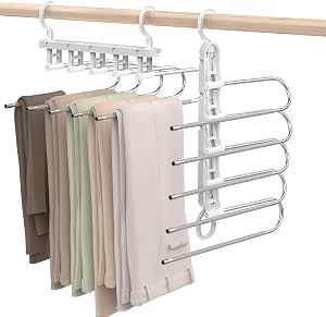 3 pezzi Appendiabiti per pantaloni, appendiabiti con clip regolabili antiscivolo, salvaspazio per gonne, reggiseni, jeans, vestiti | Leroy Merlin