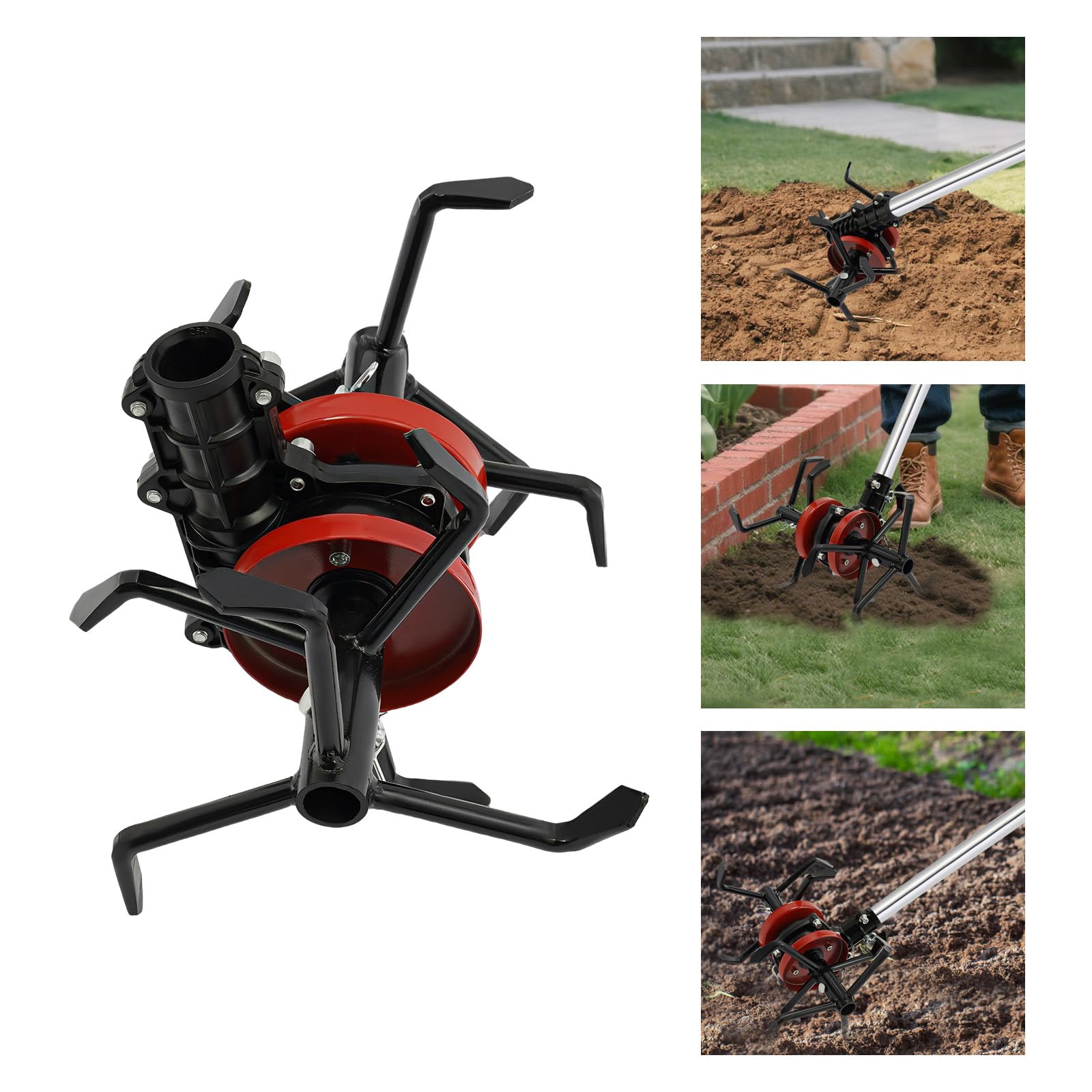 Roue de culture pour débroussailleuse de jardin 45 Acier Aluminium Noir