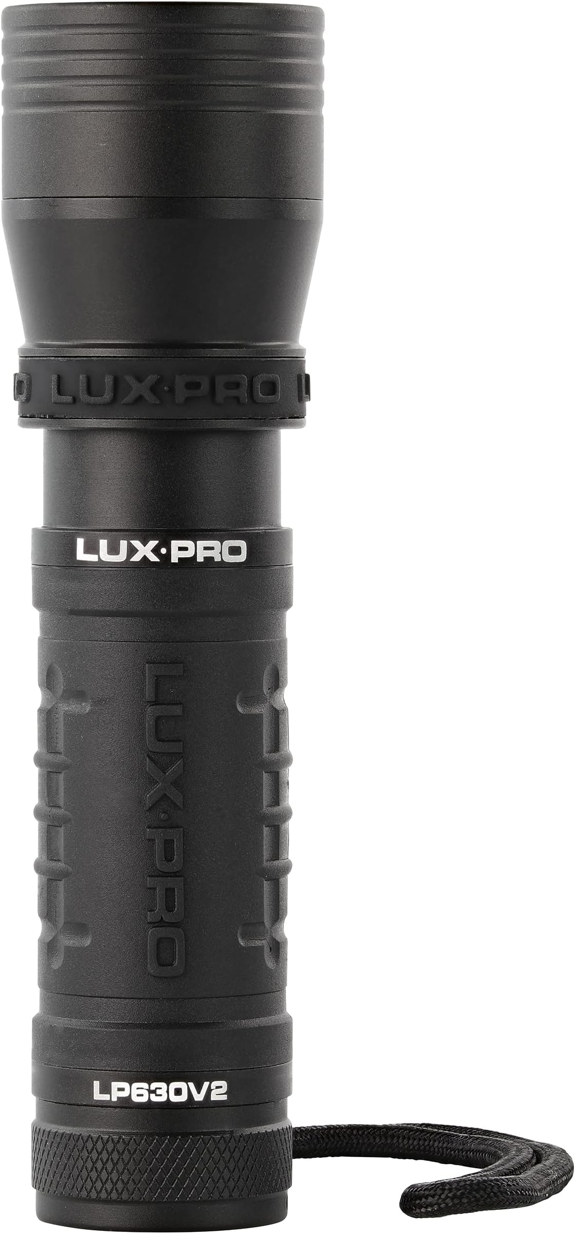 LUXPRO Focus 560 Lumen Handheld LED Flashlight - Features Patented TackGrip and Aircraft-Grade Aluminum - Pocket-Sized Camping Accessories with IPX4 Water-Resistant Rating - Batteries Included