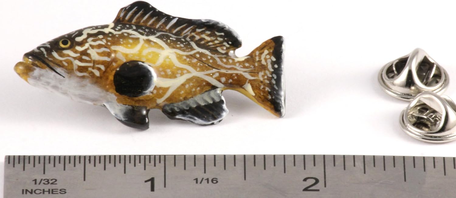 Handcrafted Hand Painted Gag Grouper Magnet Gift for Fishermen Home Office Lodge Refrigerator Whiteboard Locker Tackle Tool Box - Made in United States - SKU SP070AMAG