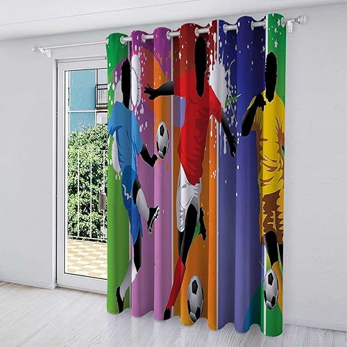 Cortina deportiva para ventana de baño, cortinas de granja múltiples, 1 panel, 40 pulgadas de ancho x 47 pulgadas de alto