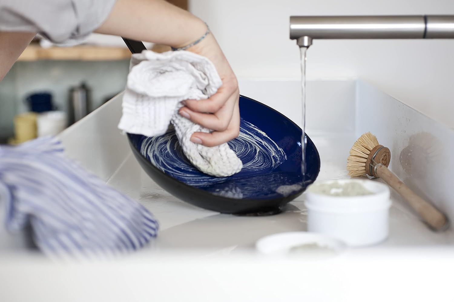 Riess Black/cobalt Classic-Hotel Profi Blue Farmer Pan, Diameter-30 Cm, 30cm