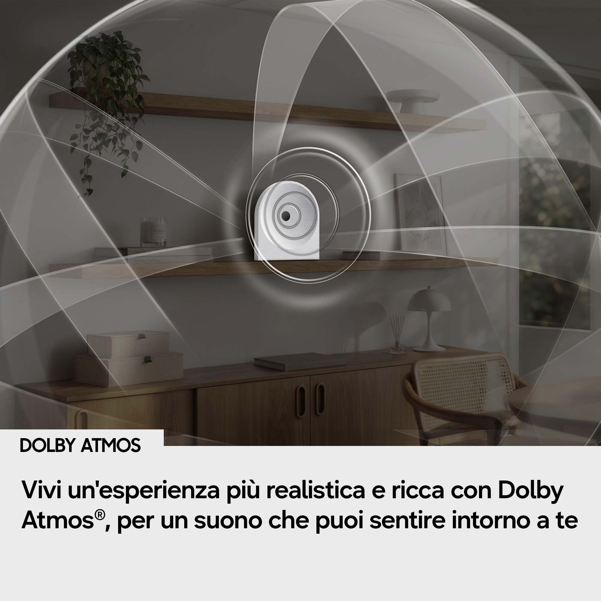 Samsung HW-LS51H/XC Speaker Music Studio 5, WiFi-Bluetooth Smart Wireless Speaker, Con Dolby Atmos, Wireless Music Streaming, Powerful Sound, Bouroullec Dot Design, Built-in Voice Assistant, 2026
