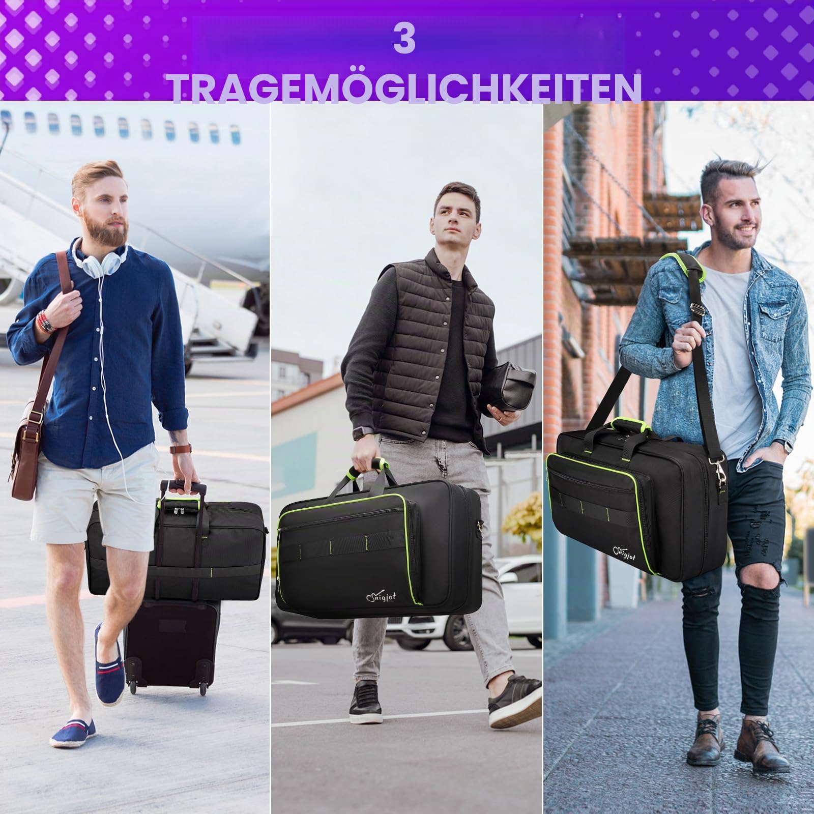 SNIGJAT DJ-Controller-Tasche für DDJ FLX4/DJ 400/DDJ REV1, gepolsterte DJ-Controller-Tasche mit 5 Taschen für Laptop, Kopfhörer, Kabel, DJ-Tragetasche mit verstellbarem Schultergurt, 54,6 x 30 x 6,3