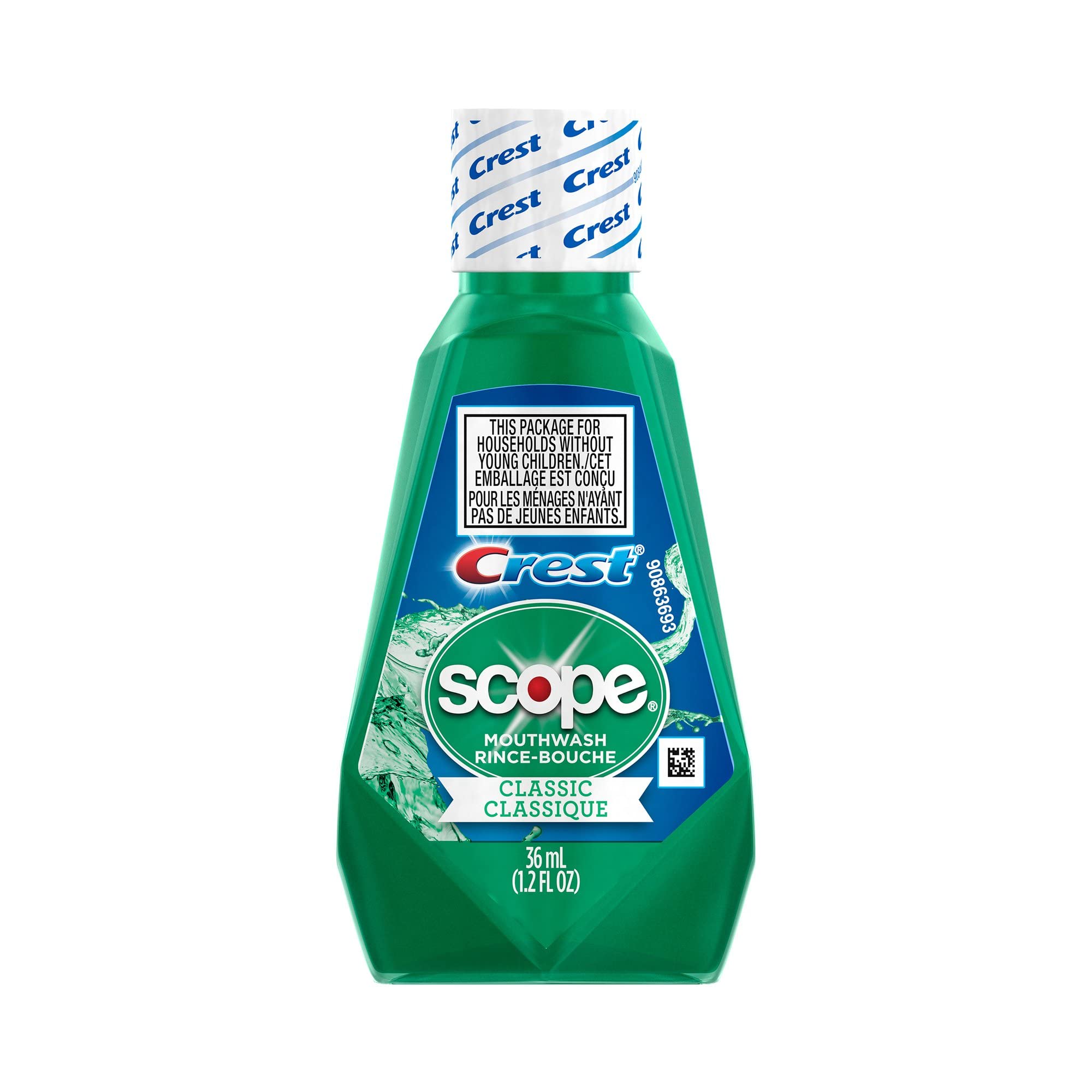 PROCTER & GAMBLE Crest + Scope Rinse, Classic Mint, 36 Ml Bottle, 180/carton