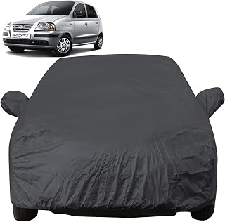Autofact Dustproof Car Body Cover Compatible with Hyundai Santro Xing (2003 to 2018), with Mirror Pockets, Grey Color, Taf... Price In India