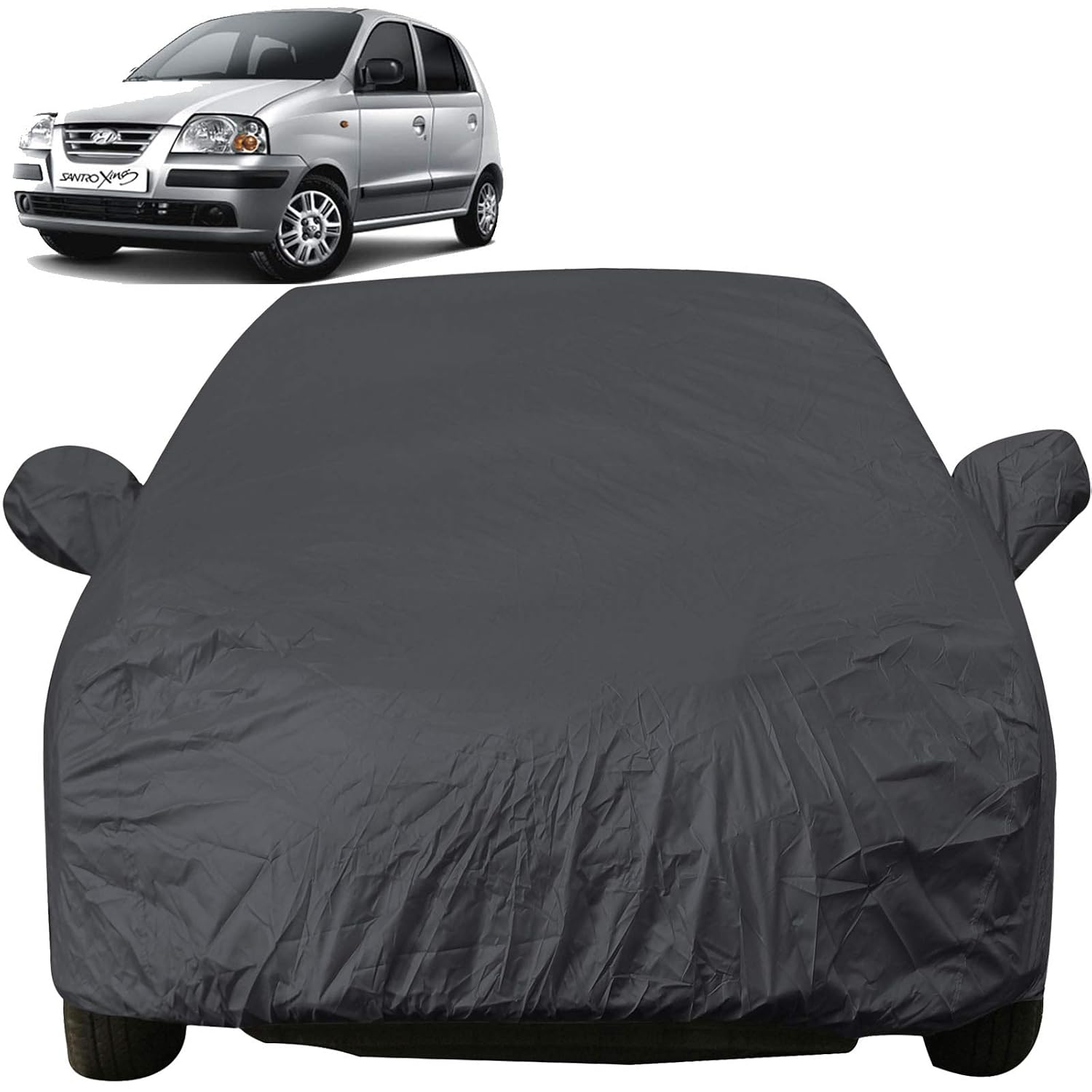 Autofact Dustproof Car Body Cover Compatible with Hyundai Santro Xing (2003 to 2018), with Mirror Pockets, Grey Color, Taf... - Review, Price and Buying Guide