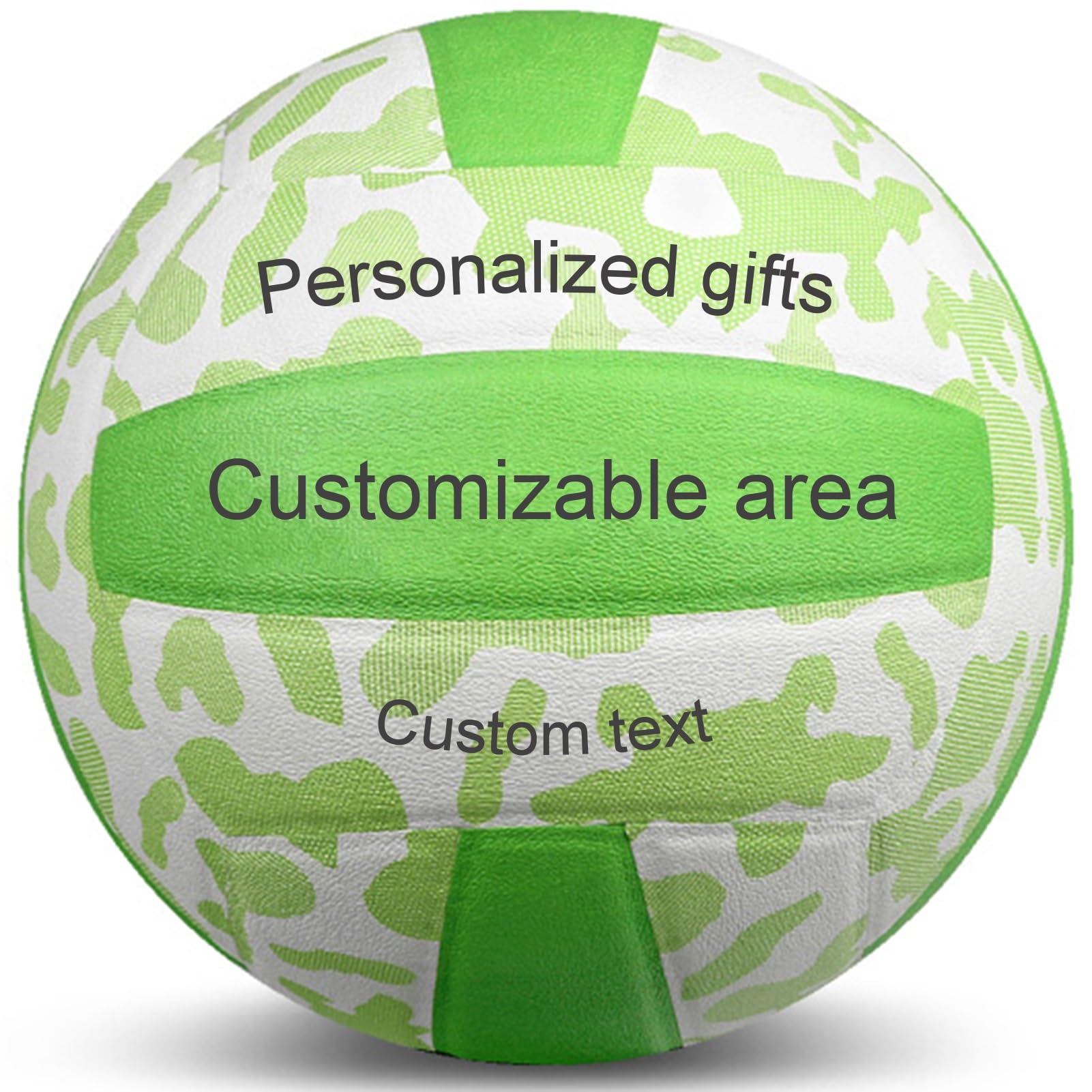 Ballon De Volley-Ball Souple D'intérieur Et D'extérieur avec Texte Personnalisé, Taille Officielle 5 Ballons De Beach-Volley, Ballons De Loisir pour Débutants Adolescents Adultes(Brown)