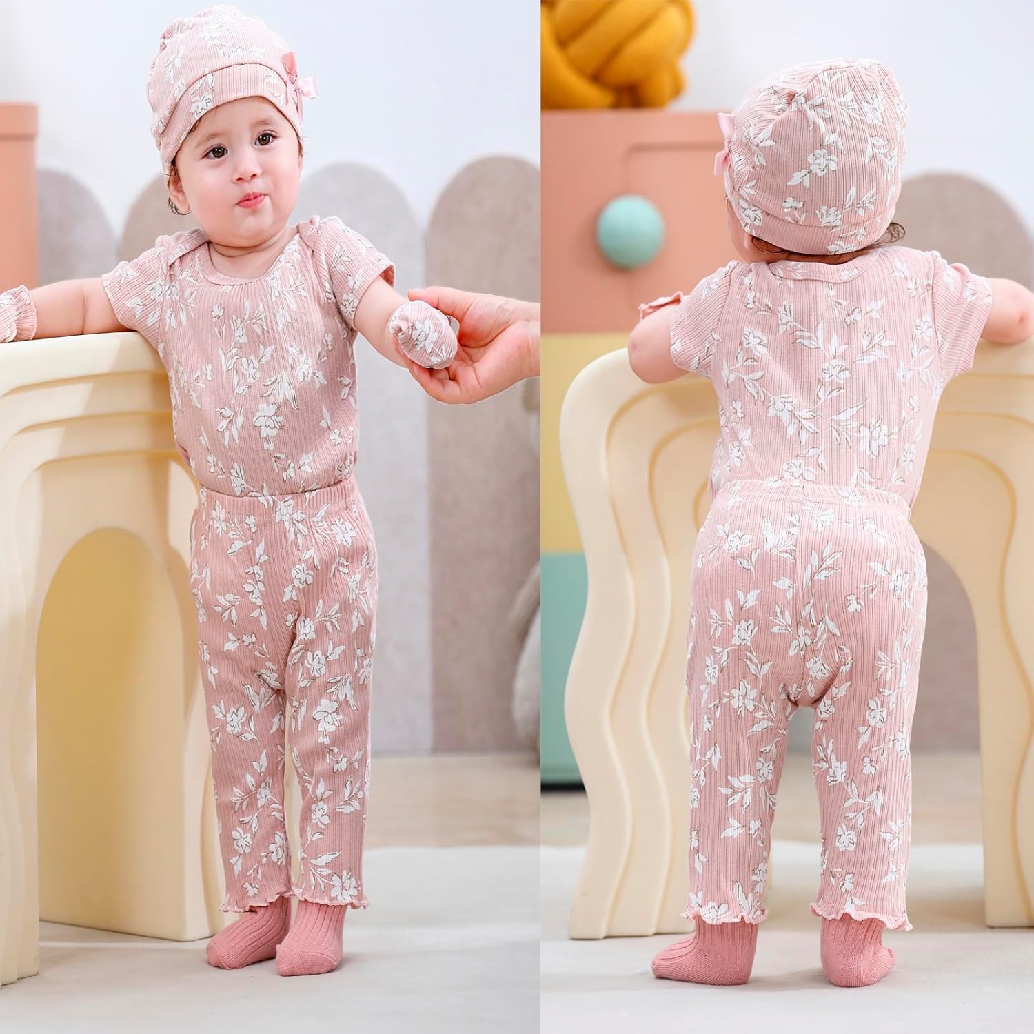 MAMIMAKA Newborn Layette Gift Set 23-Piece Baby Bodysuits Infant Outfits Essentials and Accessories 0-12 Months