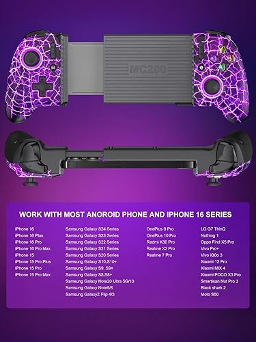 Miniatura 6 de Anti-Drift & Fast-ConnectWireless Gaming Controller for iPhoneAndroid, Hall Joystick&Trigger Bluetooth Phone Controller, Handheld Game Console