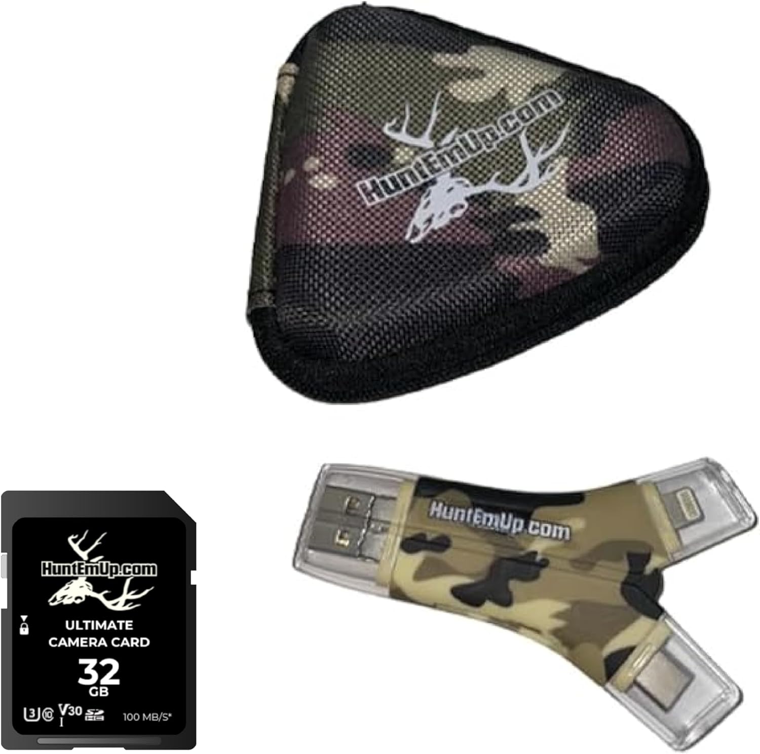 WiseEye Data Cam 2 DC2 Trail Camera Bundle 32 GB SD Card - Reader and Card Case kit DC-2 - Multi-Carrier System - No Glow Trail Monitoring System - Deer Bear Hog Turkey