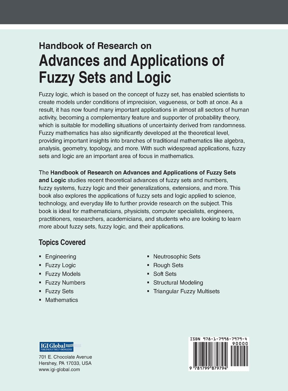 Handbook of Research on Advances and Applications of Fuzzy Sets and Logic (Advances in Computer and Electrical Engineering)