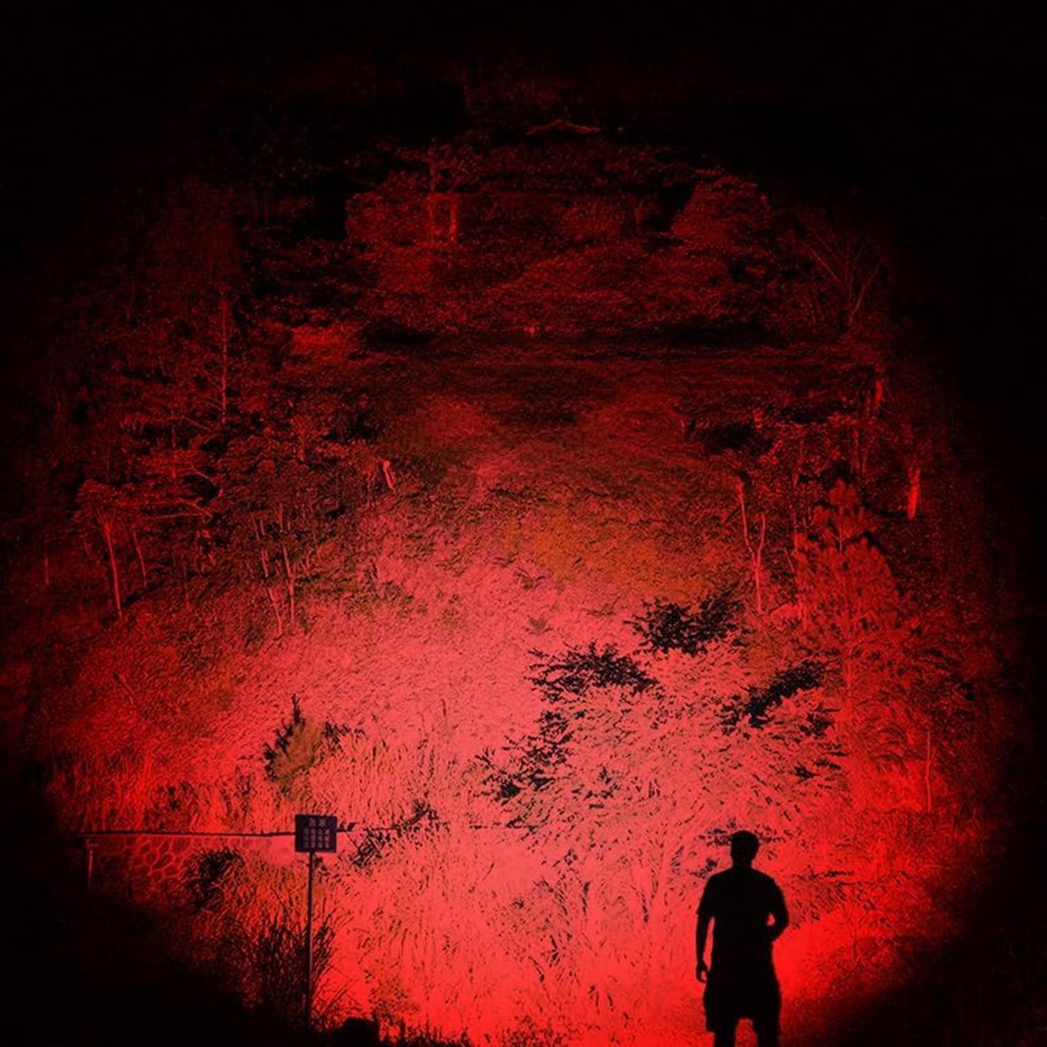 Torcia a LED Rossa Impermeabile Zoomabile 3 Modalità per Caccia Notturna