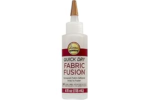 Aleene's Quick Dry Fabric Fusion Permanent Fabric Adhesive, Fabric Clear 4 Ounce