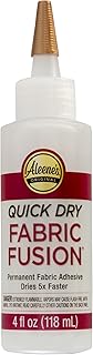 Aleene's Quick Dry fabric Fusion Permanent Fabric Adhesive, 4-Ounce