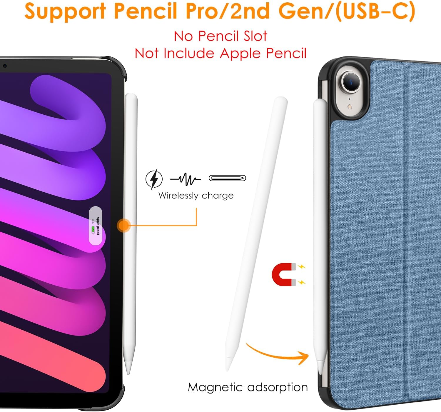 DTTO Case for iPad mini 7 (A17 Pro) / iPad mini 6 8.3-inch, Light Blue image 5