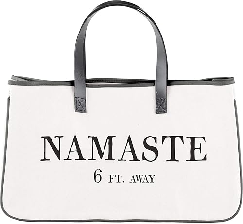 Santa Barbara Design Studio Bolso de lona facial, grande, Namaste (G5736)